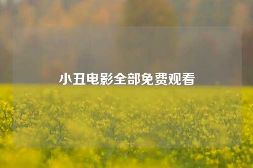 小丑电影全部免费观看