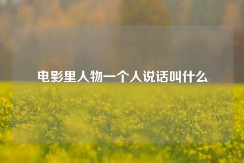 电影里人物一个人说话叫什么