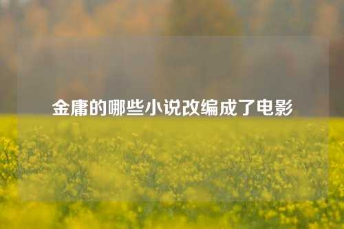 金庸的哪些小说改编成了电影